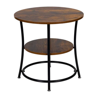 ModernHome CT065 Okrúhly konferenčný stolík 55 cm, hnedý