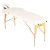 ModernHome BM2524 Dřevěné masážní lehátko, skládací, 2 segmenty, 250 kg, 185 cm, béžová