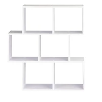 ModernHome WYJ-212 Stojací regál, knihovna, 85 x 22 x 76 cm, bílý
