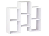 ModernHome WYJ-212 Stojací regál, knihovna, 85 x 22 x 76 cm, bílý