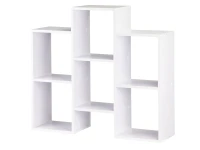 ModernHome WYJ-212 Stojací regál, knihovna, 85 x 22 x 76 cm, bílý