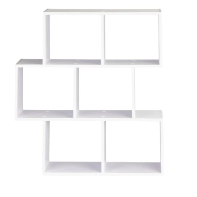 ModernHome WYJ-212 Stojací regál, knihovna, 85 x 22 x 76 cm, bílý