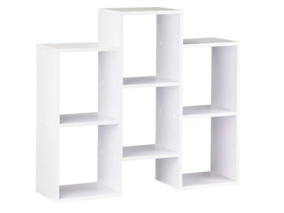ModernHome WYJ-212 Stojací regál, knihovna, 85 x 22 x 76 cm, bílý
