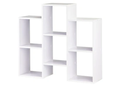 ModernHome WYJ-212 Stojací regál, knihovna, 85 x 22 x 76 cm, bílý