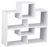 ModernHome WYJ-072 Stojací regál, knihovna, 80 x 24,5 x 63 cm, bílý