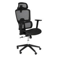ModernHome 9591 Kancelářská ergonomická židle s opěrkou hlavy, černá
