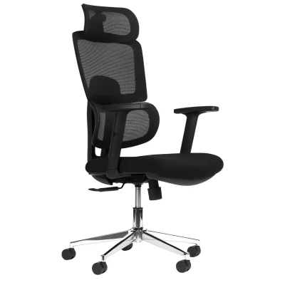ModernHome 3213 Kancelářská ergonomická židle s opěrkou hlavy, černá