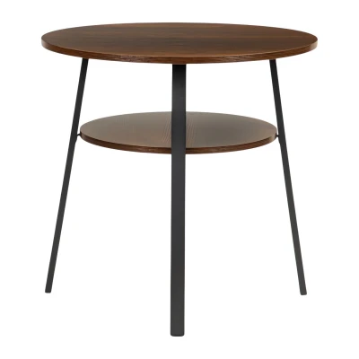 ModernHome YLT-1501 Kulatý konferenční stolek 60 cm, hnědý