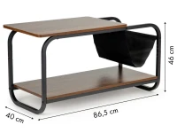 ModernHome YLT-1502 Konferenční stolek 86 cm, 2 úrovně, hnědý
