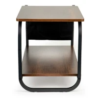 ModernHome YLT-1502 Konferenční stolek 86 cm, 2 úrovně, hnědý