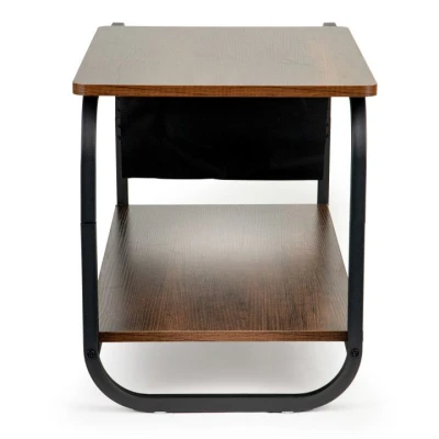 ModernHome YLT-1502 Konferenční stolek 86 cm, 2 úrovně, hnědý