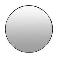 ModernHome Okrúhle nástenné zrkadlo 80 cm, hliníkový rám, čierne