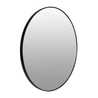 ModernHome Okrúhle nástenné zrkadlo 80 cm, hliníkový rám, čierne