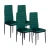 ModernHome LR-1494 Sada 4 ks jídelních židlí VELVET, zelená