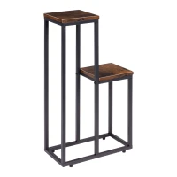 ModernHome ME-ATS13 Stojan na květiny 67 cm, 2 police, tmavé dřevo