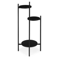 ModernHome ME-ATS22 Stojan na květiny 80 cm, 3 police, černý
