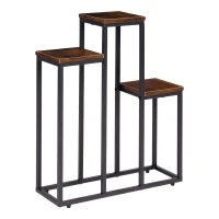 ModernHome ME-ATS16 Stojan na květiny 67 cm, 3 police, tmavé dřevo