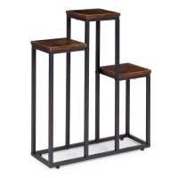 ModernHome ME-ATS16 Stojan na květiny 67 cm, 3 police, tmavé dřevo
