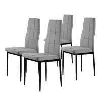 ModernHome KW01 Sada 4 ks jídelních židlí, šedá