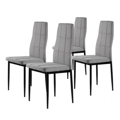 ModernHome KW01 Sada 4 ks jídelních židlí, šedá