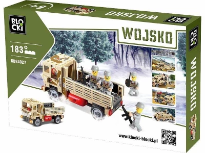 ICOM bločkov Stavebnica Vojenské nákladné auto 183 dielov