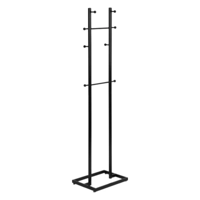 ModernHome VKY-6084 Stojanový věšák na oblečení, 8 háčků, 175 cm, kovový, černý