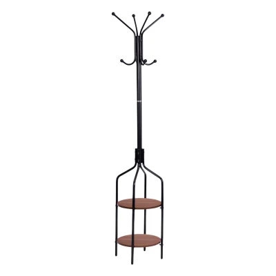 ModernHome VKY-6036 Stojanový věšák na oblečení, 8 háčků, 180 cm, černý