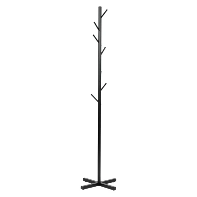 ModernHome VKY-6023B Stojanový věšák na oblečení, 7 háčků, 177 cm, černý