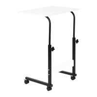 ModernHome PJJCT0135 Stůl na notebook s kolečky, výškově nastavitelný, bílý