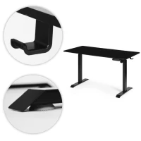 ModernHome JNI-D60-1-16 Elektricky výškově nastavitelný psací stůl 140 x 70 cm, černý