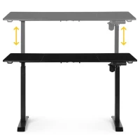 ModernHome JNI-D60-1-16 Elektricky výškově nastavitelný psací stůl 140 x 70 cm, černý