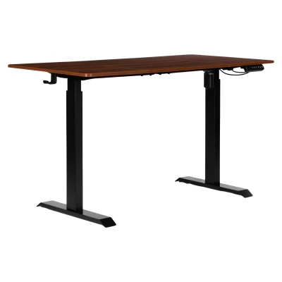 ModernHome JNI-D60-1-16 Elektricky výškově nastavitelný psací stůl 140 x 70 cm, hnědý