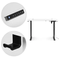 ModernHome JNI-D45A-1-1 Elektricky výškově nastavitelný psací stůl 120 x 60 cm, bílý
