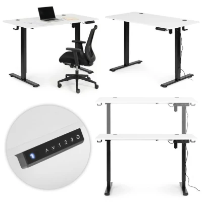 ModernHome JNI-D45A-1-1 Elektricky výškově nastavitelný psací stůl 120 x 60 cm, bílý