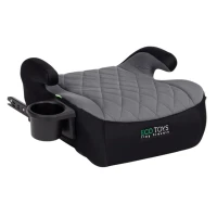 EcoToys RDCF04-ISO Podsedák ISOFIX i-Size pro děti 125 - 150 cm, držák na nápoje, černošedý