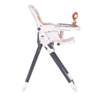 EcoToys HC301-2402 Skládací dětská jídelní židlička s hračkami Tygřík
