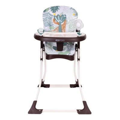 EcoToys HC301-2401 Skládací dětská jídelní židlička s hračkami džungle