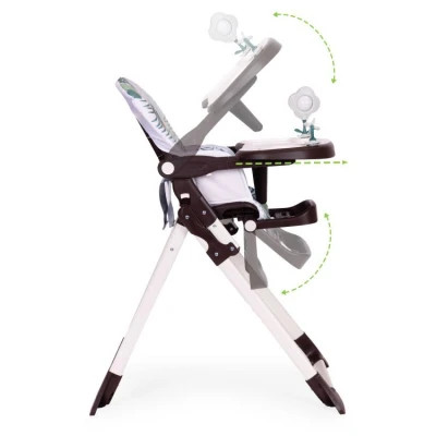 EcoToys HC301-2401 Skládací dětská jídelní židlička s hračkami džungle