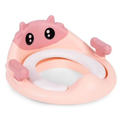 EcoToys HA-P17-18-PK Dětské WC sedátko se schůdky a podestou růžové