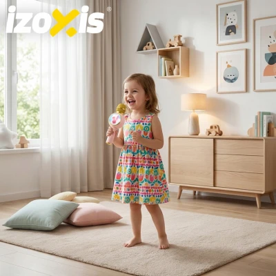 Izoxis 27048 Bezdrôtový karaoke mikrofón Bluetooth Rabbit, 800 mAh, ružový