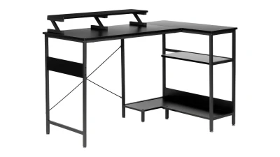 ModernHome PJJCT0140 Rohový psací, počítačový stůl, 120 x 80 x 80 cm, černý