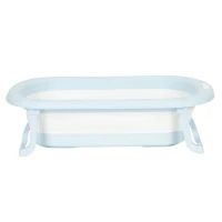 EcoToys HA-B37 Dětská skládací cestovní vanička s odtokem, šedomodrá 