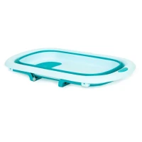 EcoToys HA-B37 Skladacie cestovné vanička s odtokom, modrá 