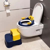 EcoToys HA-P17-18 Dětské WC sedátko se schůdky a podestou, modré