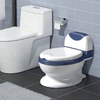 EcoToys HA-P05 Nočník s odnímatelnou vložkou WC prkénka, uzavírací, tmavě modrá