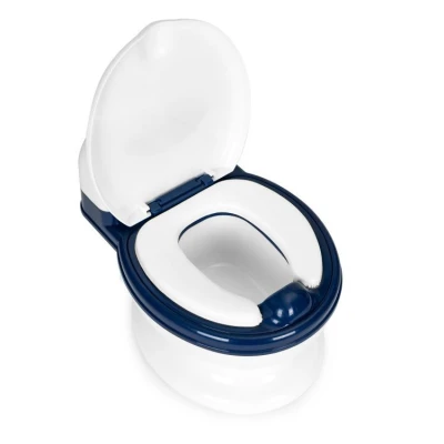 EcoToys HA-P05 Nočník s odnímatelnou vložkou WC prkénka, uzavírací, tmavě modrá