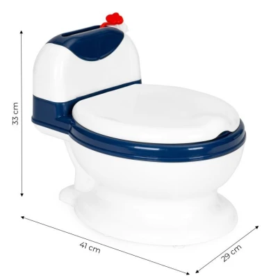 EcoToys HA-P05 Nočník s odnímatelnou vložkou WC prkénka, uzavírací, tmavě modrá