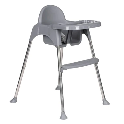 EcoToys HC-135 Dětská jídelní židlička 2 v 1, šedá