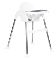 EcoToys HC-135 Dětská jídelní židlička 2 v 1, bílá