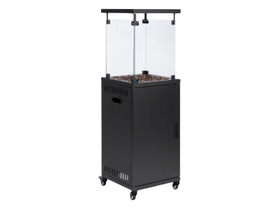 MultiGarden Terasový plynový ohřívač se skleněným krytem, 13 kW, černý